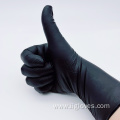 Thick Waterproof 6mil Black Nitrile Gloves With Diamond